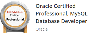Oracle Certified Professional, MySQL Database Developer